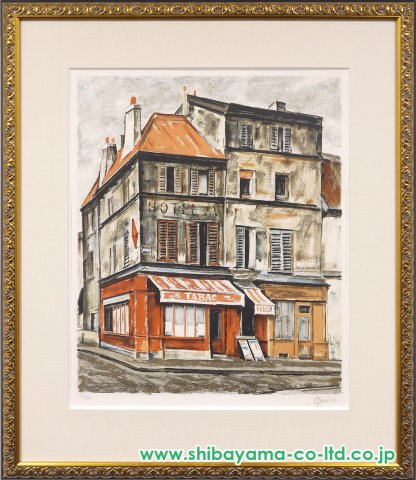 荻須高徳 カフェ·タバ リトグラフ 荻須 高徳 「カフェ・タバ