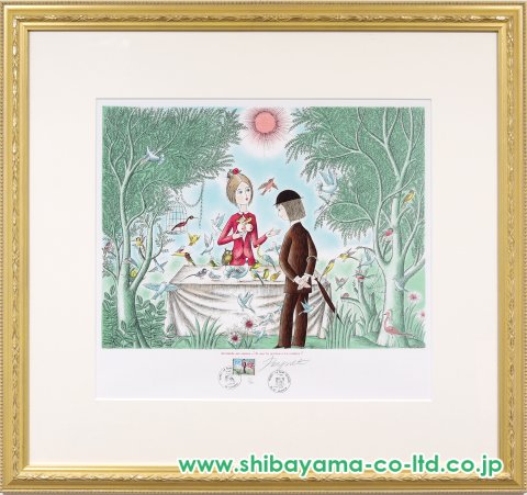 深見東州 大型オリジナルシルクスクリーン 「おぼろ月夜の白山」直筆