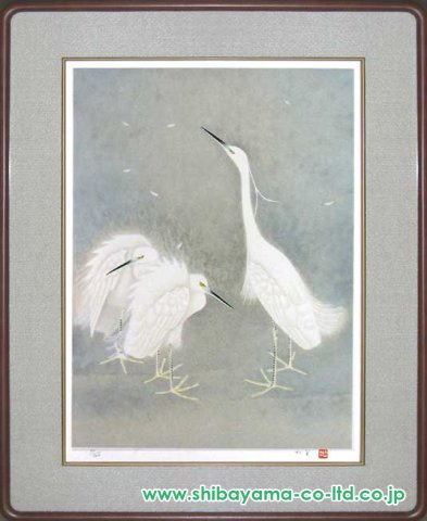 上村松篁「雪」リトグラフ :: 絵画買取・販売 - シバヤマ
