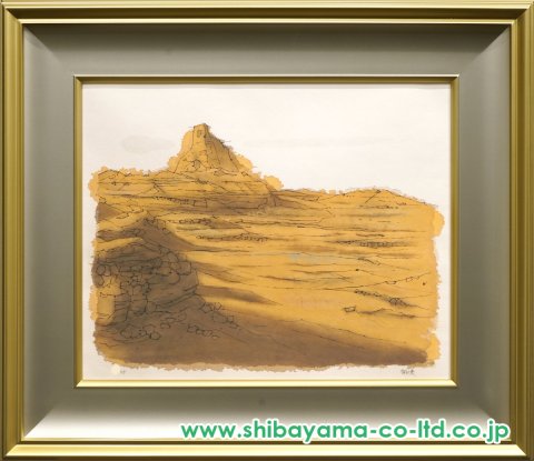 リトグラフ平山 郁夫「楼蘭遺跡 住居址」431/450