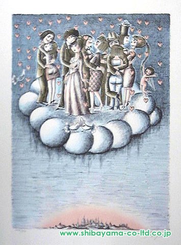 レイモン・ペイネ「雲の上の恋人達」リトグラフ :: 絵画買取・販売