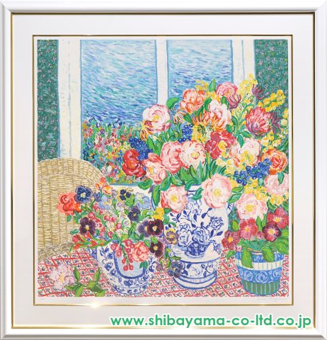 レスリー・セイヤー「スプリング・バブルス」シルクスクリーン :: 絵画