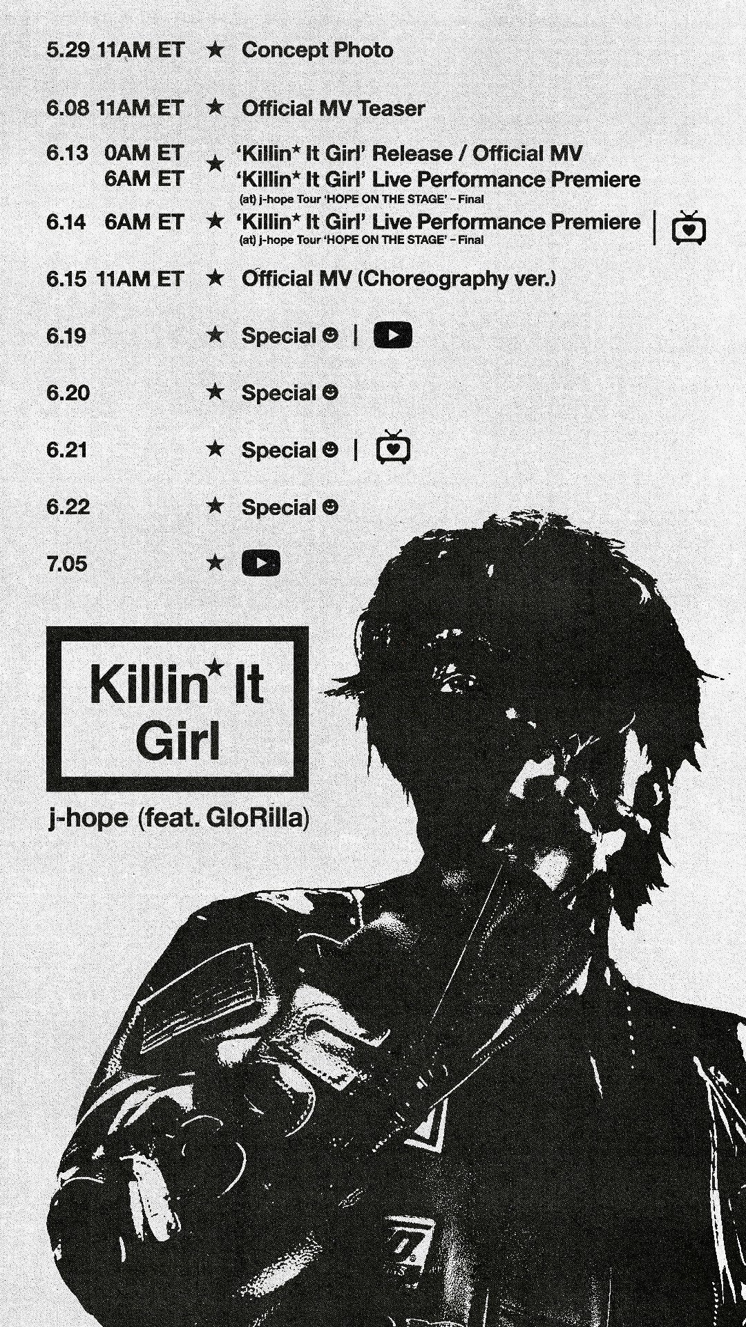 J-HOPE Killin' It Girl LINE MUSIC トレカ J-HOPE Killin' It Girl