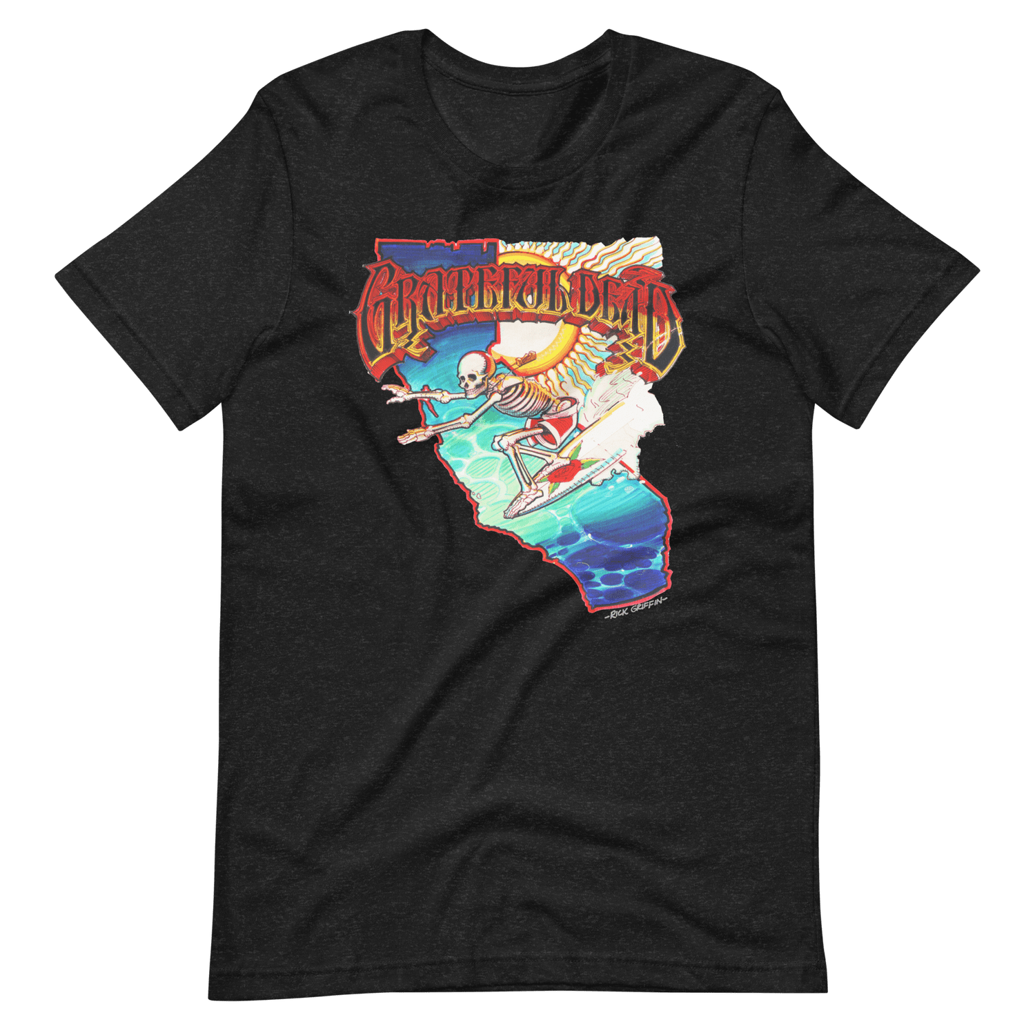 Rick Griffin Grateful Dead Surfing Skeleton T Shirt — Rick Griffin