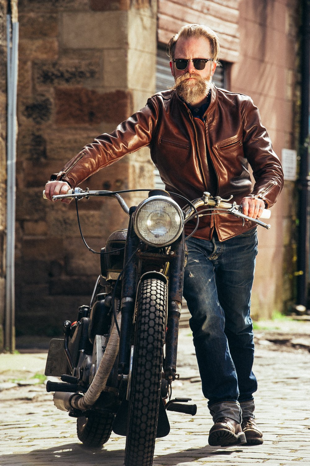 aero leather エアロレザー ライダース 革 Dポケットホースハイド 馬革