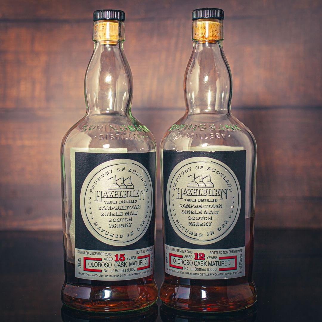 Hazelburn 12 Year Oloroso Cask Matured (2022) and Hazelburn 15