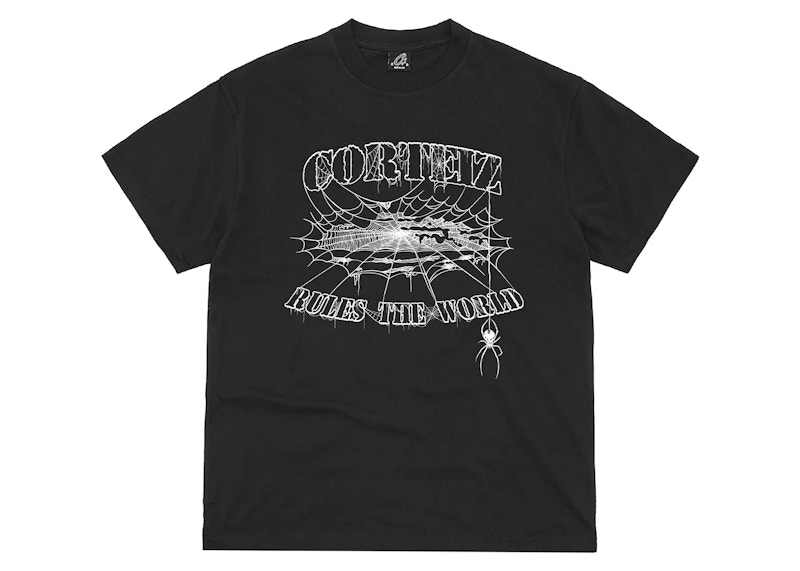 Corteiz Web Alcatraz Tee Black Men's - FW23 - US