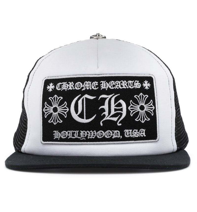 Chrome Hearts CH Hollywood Trucker Hat Black/White - GB