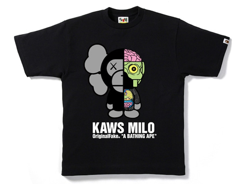BAPE X OriginalFake Kaws Companion Milo Tee Black/Black Men's - US