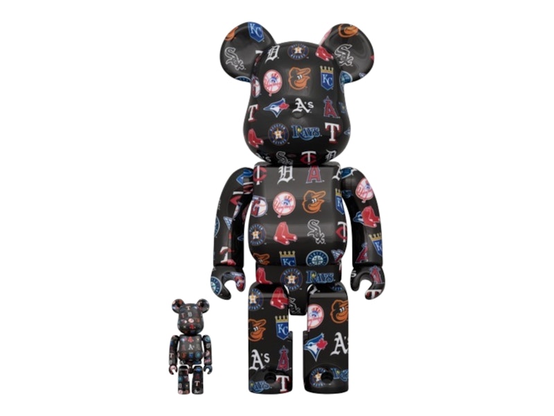 Bearbrick MLB American League 100% & 400% Set Black - US