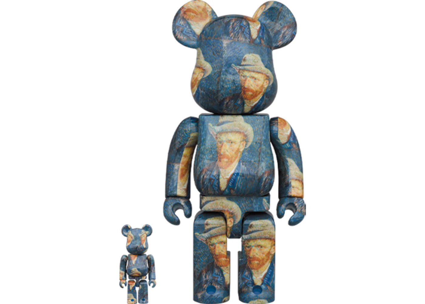 Bearbrick Van Gogh Museum Self Portrait 100% & 400% Set - US