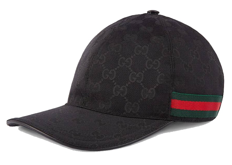 Gucci Original GG Canvas Baseball Hat with Web Black Men's - US