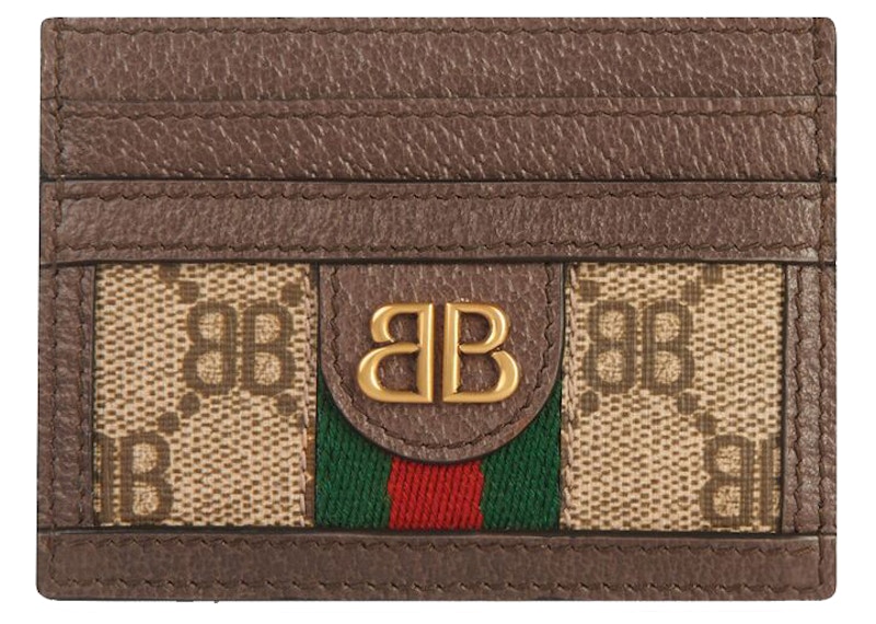 Gucci x Balenciaga The Hacker Project Card Case Beige in Coated
