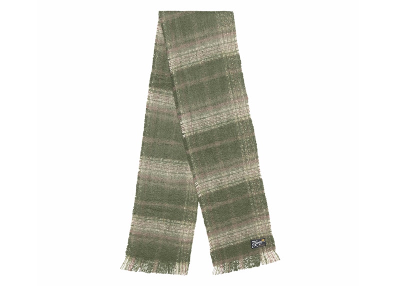 Stussy Plaid Scarf Green Plaid Men's - FW24 - US