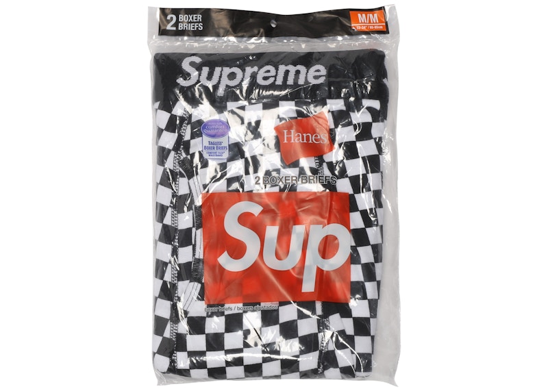Supreme Hanes Boxer Briefs (2 Pack) Checkered Men's - SS18 - US