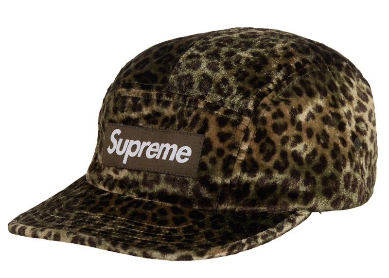Supreme Leopard Velvet Camp Cap Olive - SS24 - US