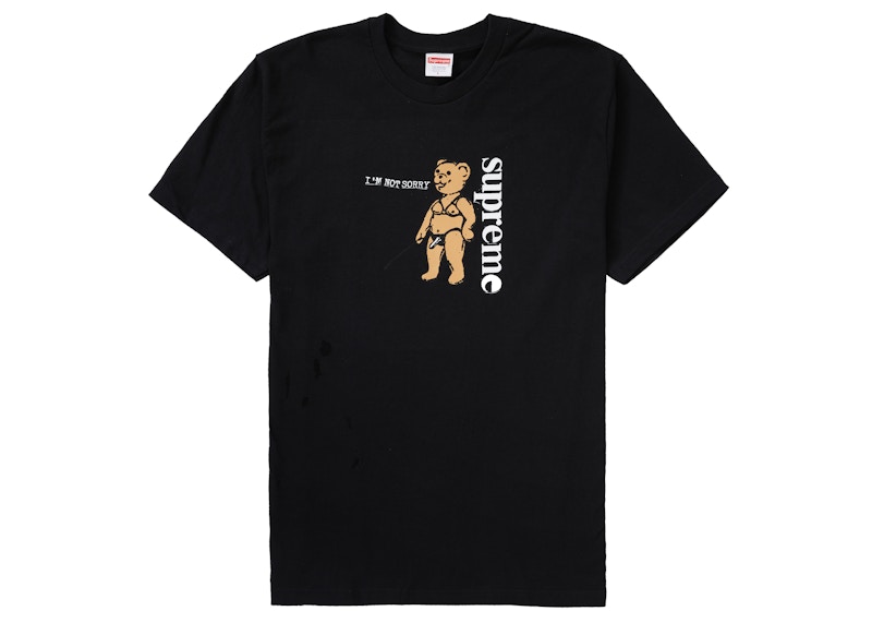 Supreme Not Sorry Tee Black Men's - SS21 - US