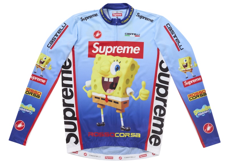 Supreme SpongeBob SquarePants Castelli L/S Cycling Jersey Blue