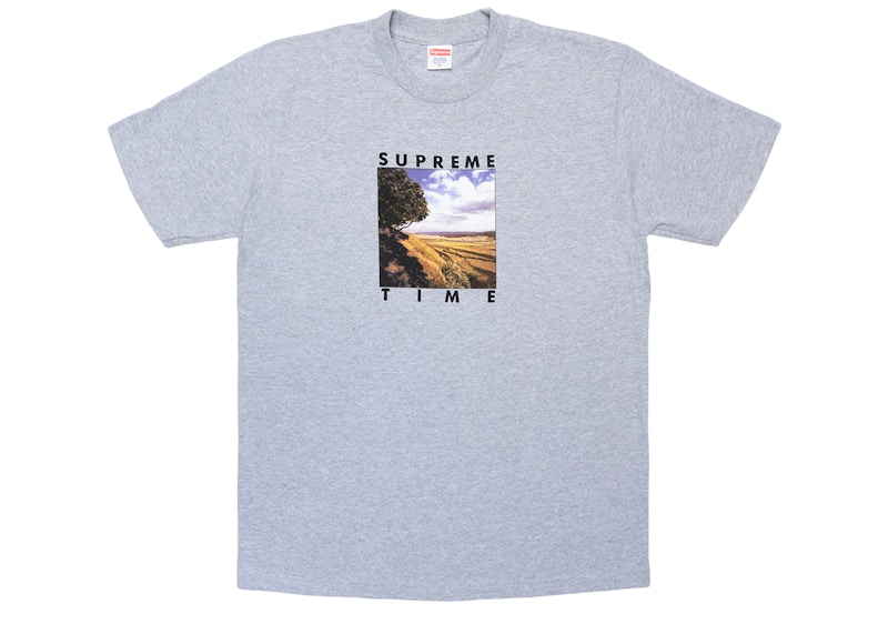 Supreme Supreme Time Tee Heather Grey Men's - SS20 - US