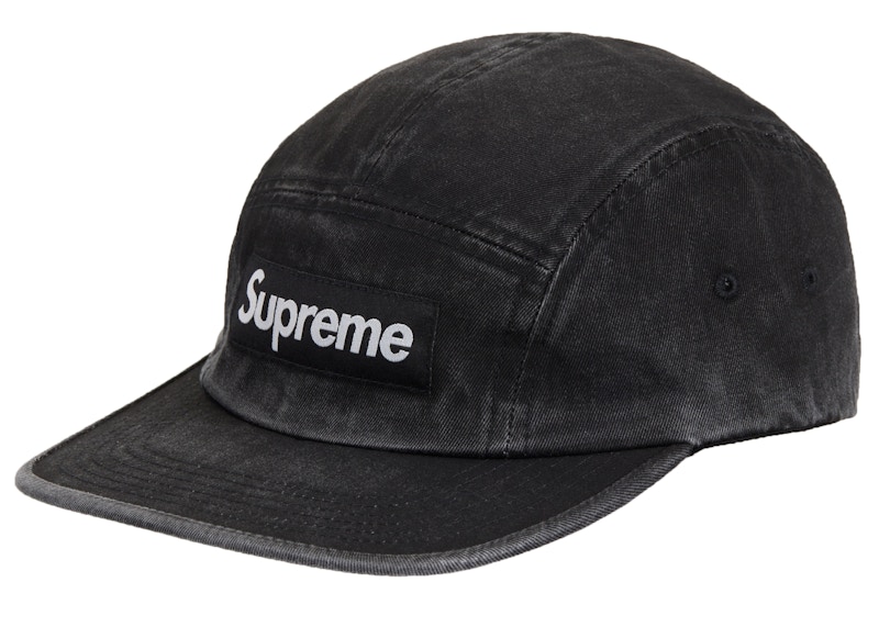 Supreme Washed Chino Twill Camp Cap (SS25) Black - SS25 - US