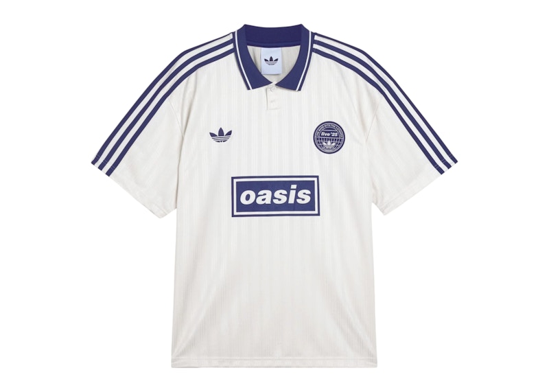 adidas x Oasis Tour Jacquard Jersey Cream White/Light Indigo