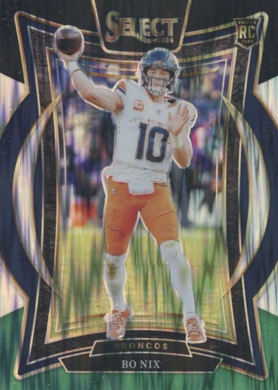 Bo Nix 2024 Select #30 Concourse Black & Green Shock Price Guide