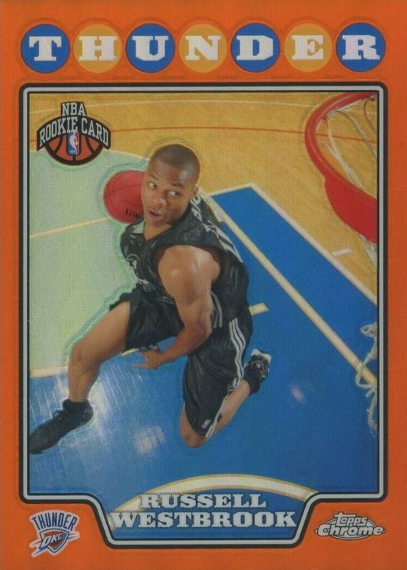 Russell Westbrook 2008 Topps Chrome #184 Orange Refractor /499
