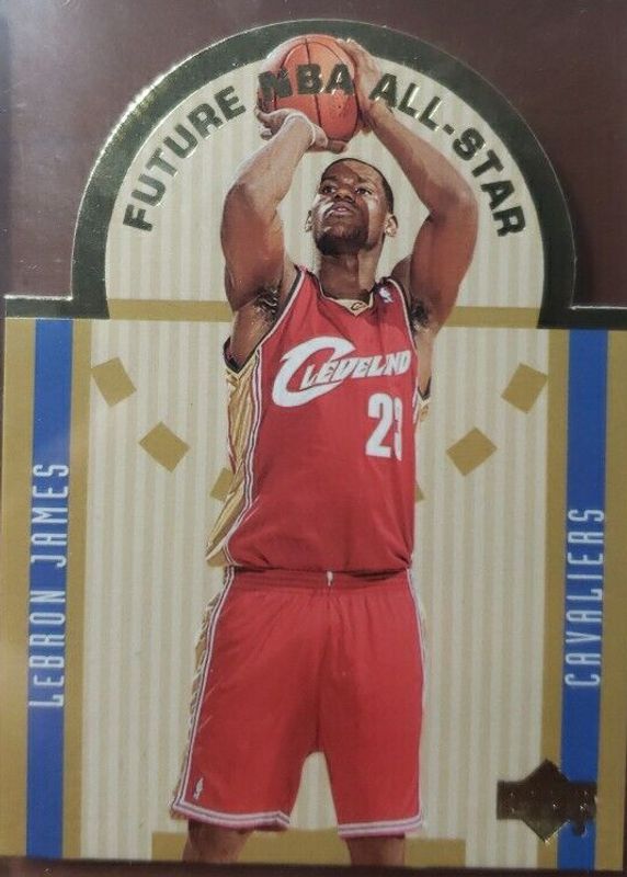 LeBron James 2003 Upper Deck #E15 Future NBA All-Star Die-Cut