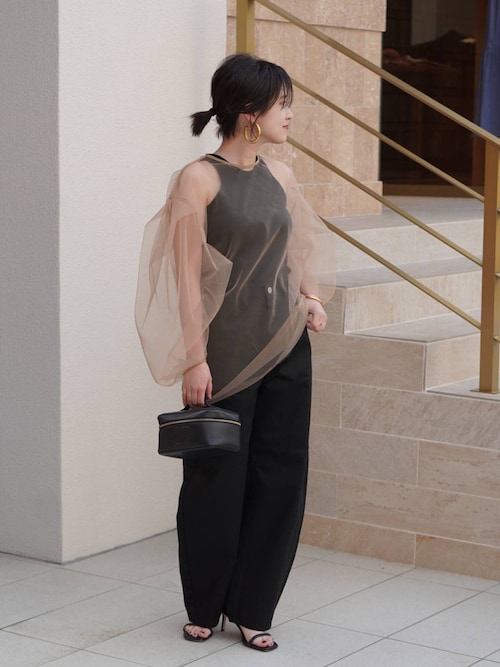 15 カレンソロジー 24ss チノカーヴィーパンツ 黒 38 15 カレン