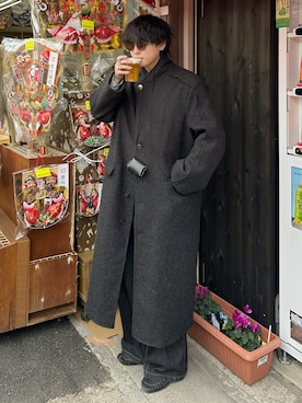Outseam line long coat / アウトシームラインロングコートを使った