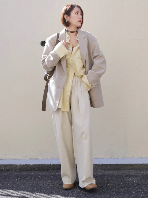 6(ROKU)＞コットンレーヨン タックパンツ 36 6(ROKU)＞コットン