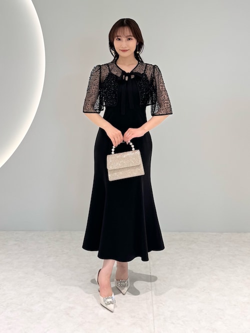 セール】【LEJA】スパンコールビジューボレロマーメイドドレス