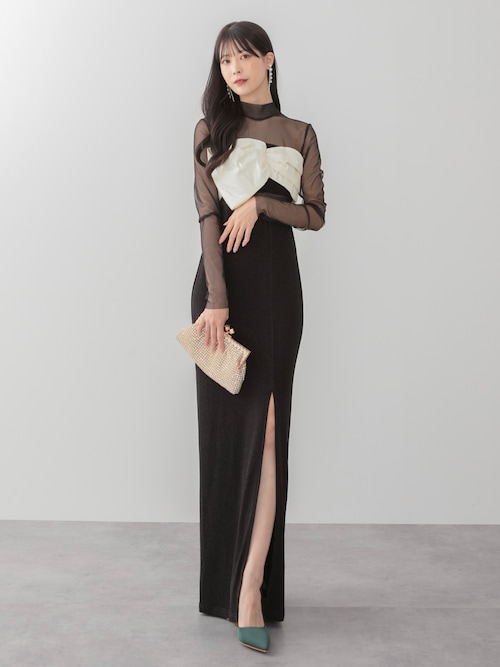 セール】【LEJA LUXE】フロントツイストデザインシアースリットIライン