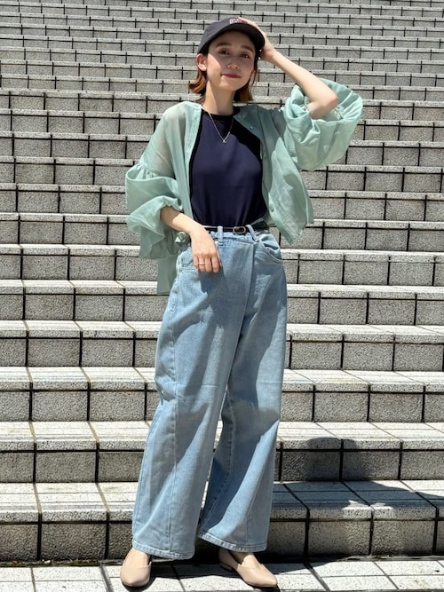 BLUE TRICK 新品未使用 ダークデニム ワイドパンツ レディース,パンツ