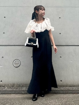 LEJA】2WAYオフショルダーパフスリーブバリエマーメイドワンピース