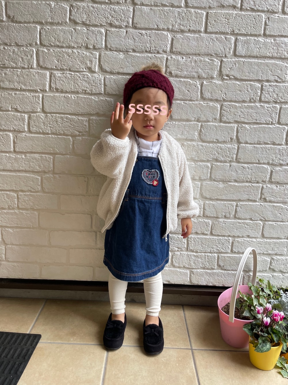 ファミリアチュニック ネイビー赤チェック90cm 90cm・赤系ファミリア