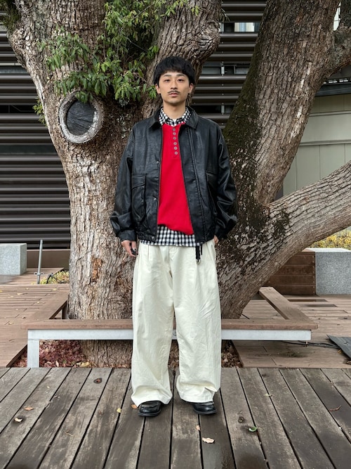 ワイドフィット レザー ジップブルゾン（ブルゾン）｜BEAMS（ビームス