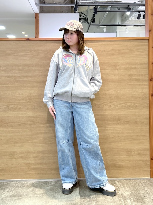 HEART AND WING ZIP UP SWEAT HOODIE（パーカー）｜X-girl（エックス