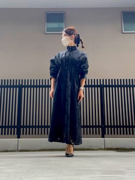 UND SHEER JACQUARD TUCK DRESS AMERI