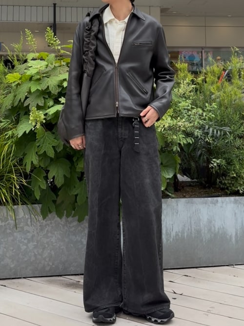 LIDNM（リドム）の「VINTAGE WASHED LEATHER ZIP（ブルゾン）」 - WEAR