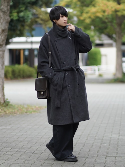 セール】ウール混メルトンダブルチェスターコート（チェスターコート