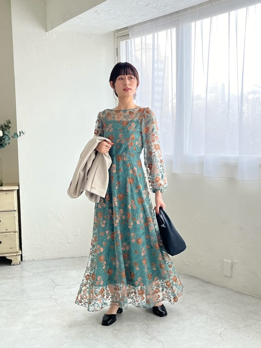 Kastane embroidery organdy dress/結婚式