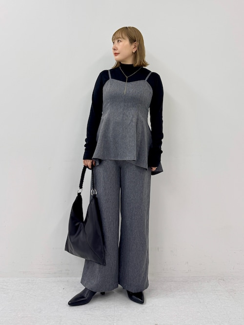 セール】ヘリンボーンキャミ×パンツセットアップ（サロペット