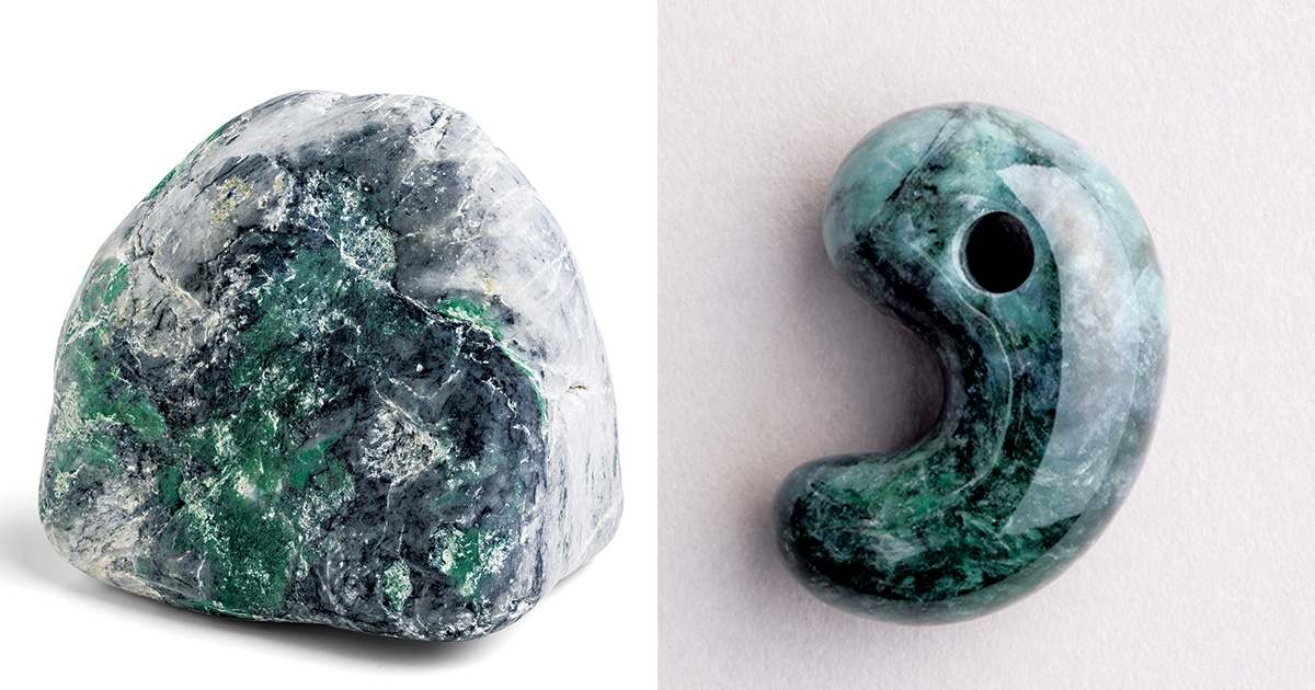 縄文〜弥生時代勾玉翡翠緑色石