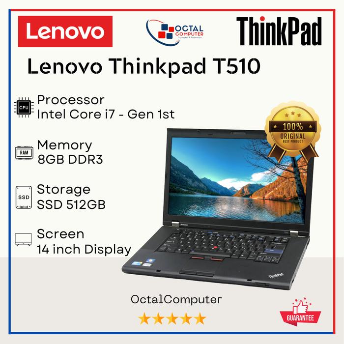 ノートパソコン Lenovo T510 corei7 メモリ4GB ThinkPad T Lenovo