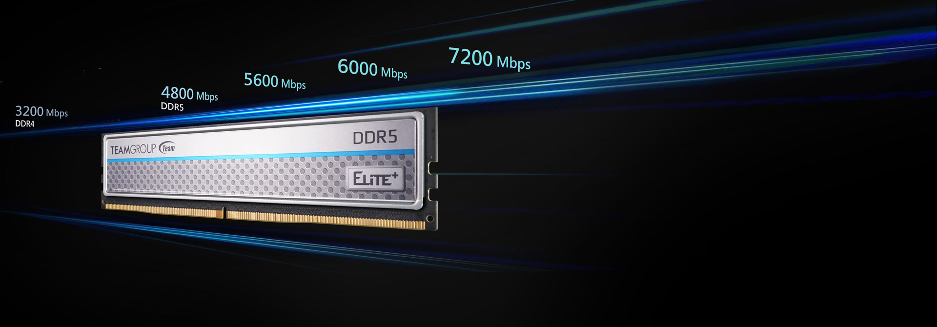 ELITE PLUS DDR5 DESKTOP MEMORY BLACK 16GB(1x16GB) 6000MHz CL48