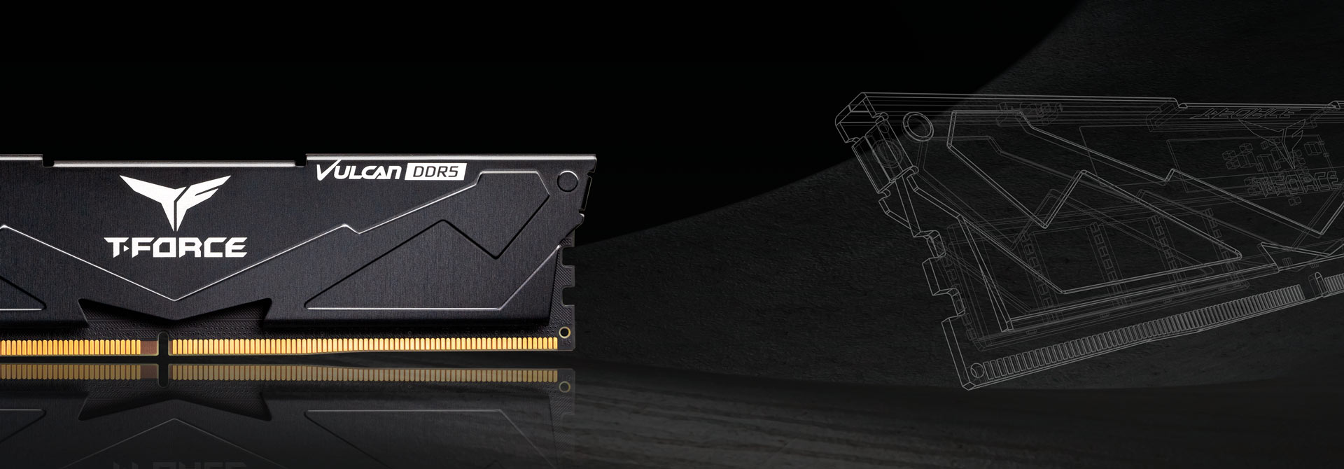VULCAN DDR5 DESKTOP MEMORY RED 64GB(2x32GB) 6000MHz CL38 - TEAMGROUP