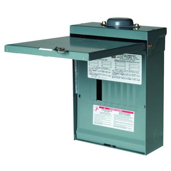 Square D QO 100 Amp 8-Space 16-Circuit Outdoor Main Lug Load