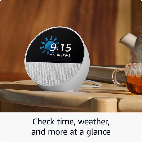 Amazon Echo Spot (2024 Release) Smart Alarm Clock with Vibrant