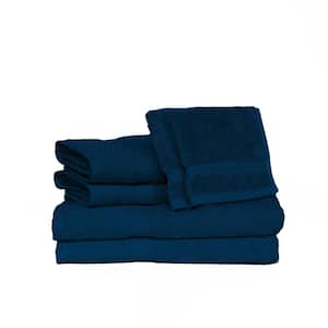 Espalma Deluxe 6-Piece Teal Solid Cotton Bath Towel Set 843525